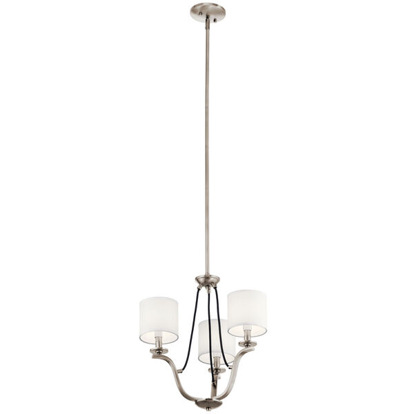 Thisbe Classic Pewter 18-Inch Three-Light Chandelier, image 1