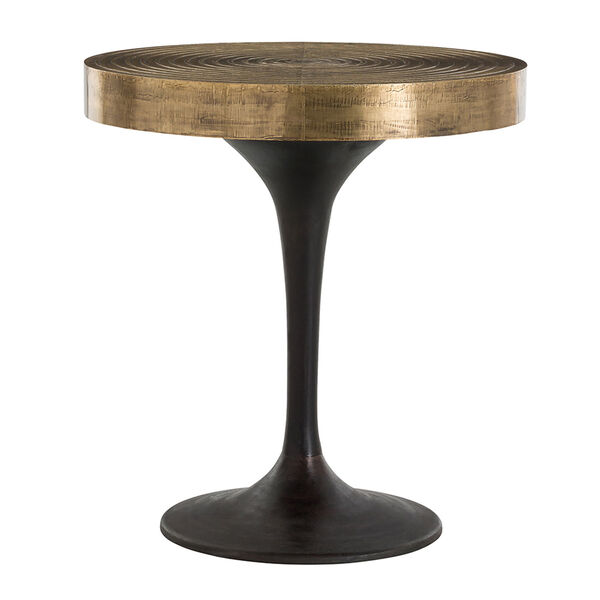 Daryl Antique Brass Side Table, image 1