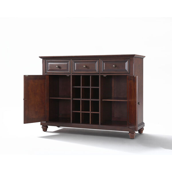 Cambridge Buffet Server / Sideboard Cabinet with Wine Storage in Vintage Mahogany Finish, image 2
