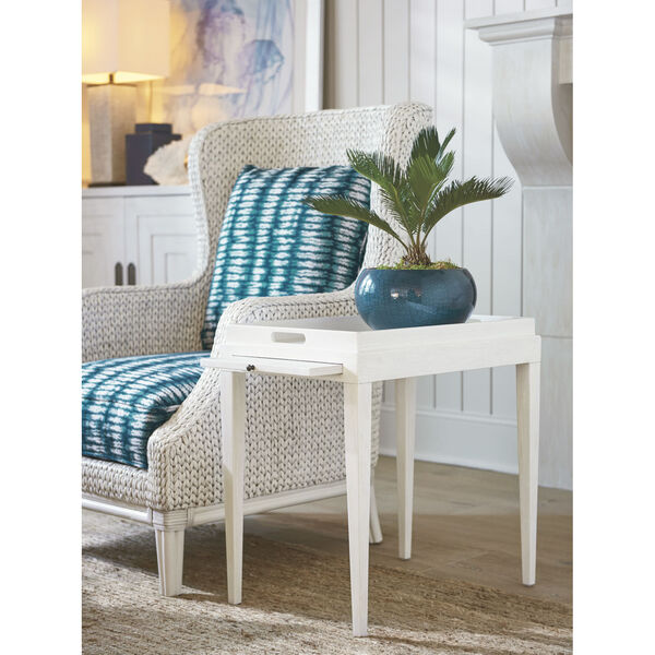 Ocean Breeze White Broad River Rectangular End Table, image 2