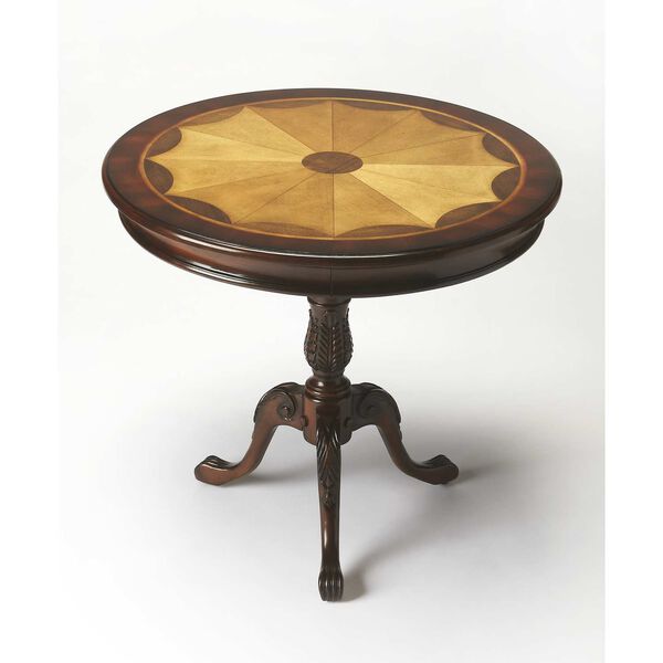 Carissa Cherry Round Pedestal Table, image 1