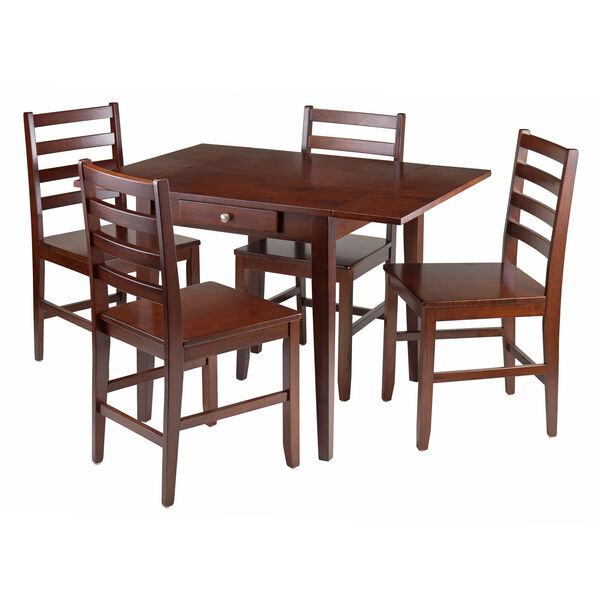 Hamilton 5-Piece Drop Leaf Dining Table with 4 Ladder Back Chairs, image 1