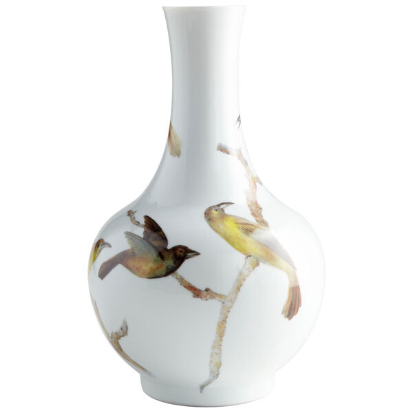 Aviary White Vase, image 1