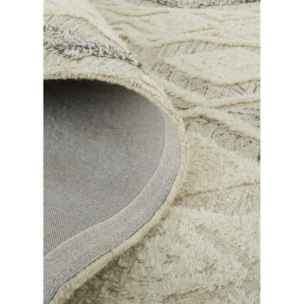 Anica Premium Wool Tufted Ivory Gray Rectangular: 4 Ft. x 6 Ft. Area Rug, image 6