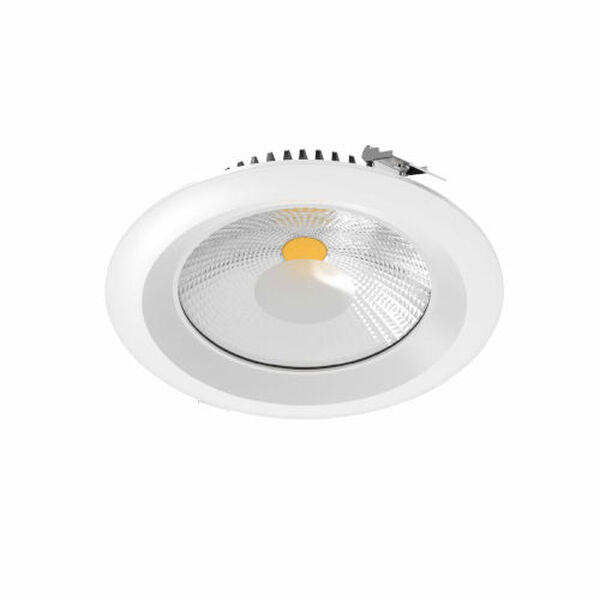 White Eight-Inch High Powered LED Commercial Down Light, image 1