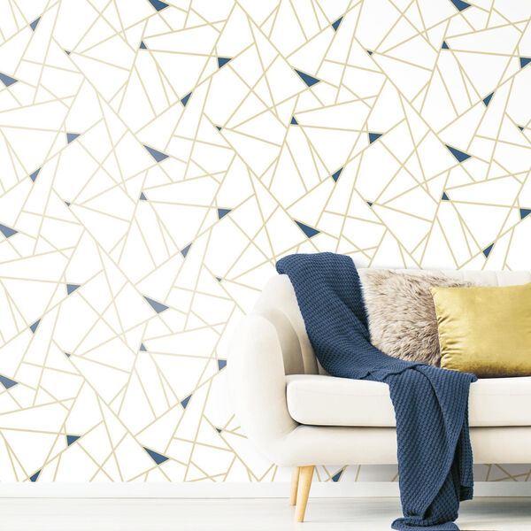 Gold Fracture Peel and Stick Wallpaper, image 1