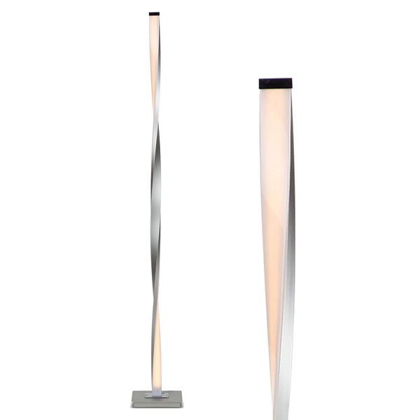 Helix Silver Integrated LED Floor Lamp, image 1