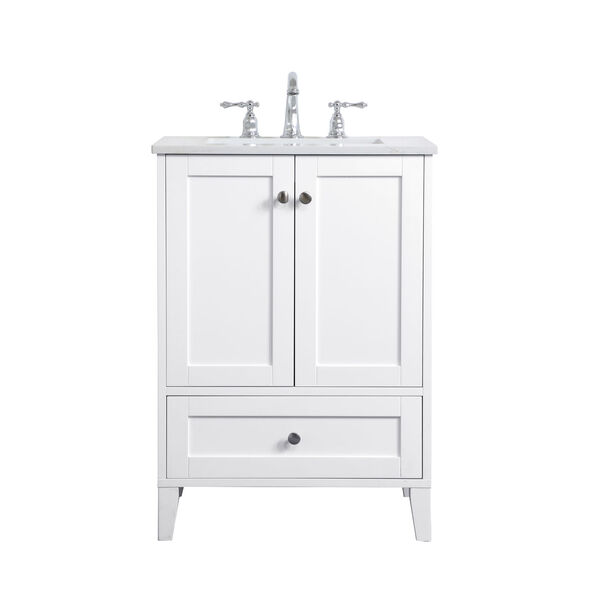 Sommerville White 24-Inch Vanity Sink Set, image 1