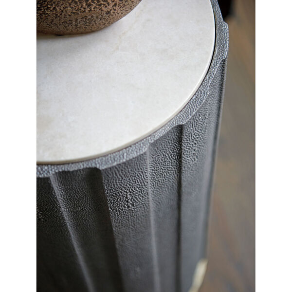 Carlyle Gray Chelsea Taupe Shagreen Accent Table, image 3