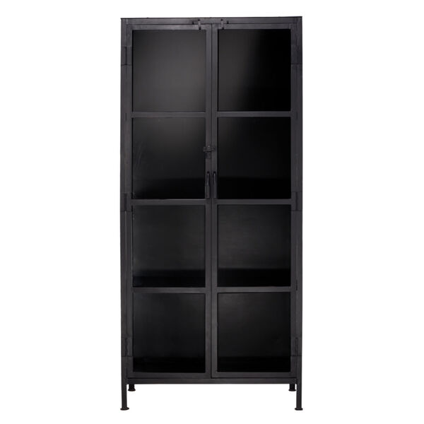 Union Black Iron with Clear Glass Curio Cabinet, image 1