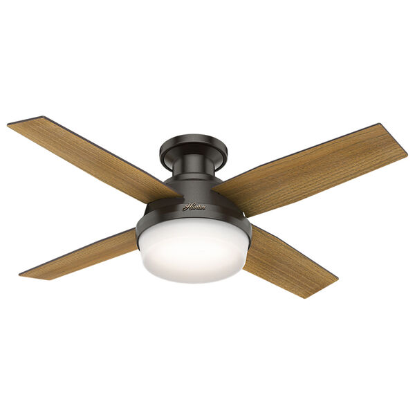 Dempsey Noble Bronze 44-Inch Two-Light LED Ceiling Fan, image 1