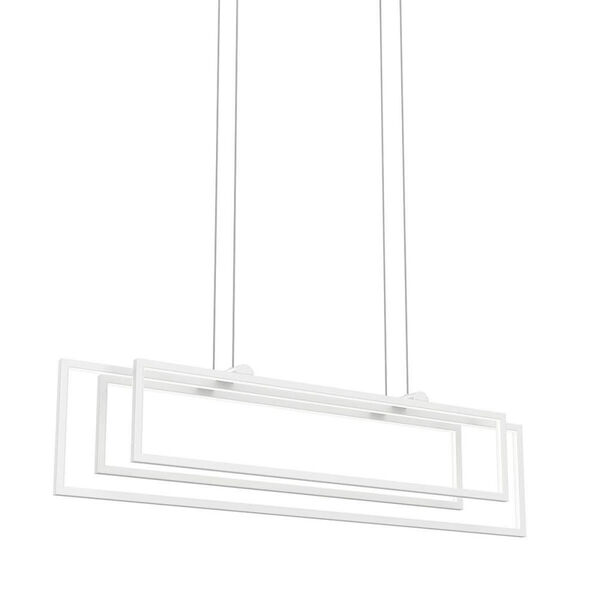 Jestin White Three-Light LED Linear Chandelier, image 4