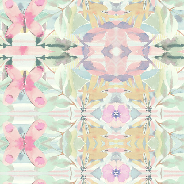 Young At Heart Synchronized Multicolor Wallpaper - SAMPLE SWATCH ONLY, image 1