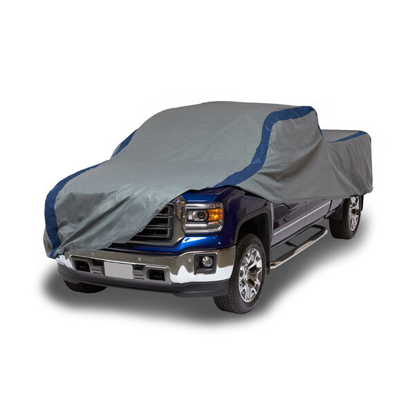Weather Defender Grey and Navy Blue Pickup Truck Cover for Crew Cab Dually Long Bed Trucks up to 22 Ft. Long, image 1