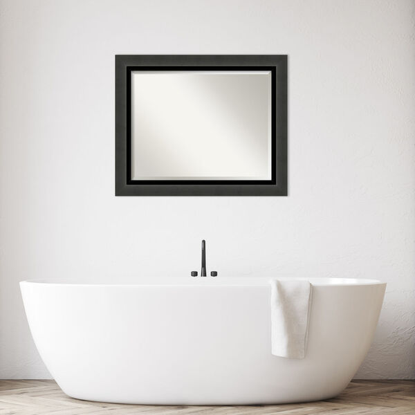 Tuxedo Black 34W X 28H-Inch Bathroom Vanity Wall Mirror, image 3