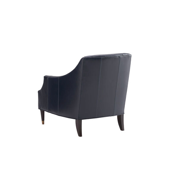 Carlyle Navy Blue Kerney Leather Chair, image 3