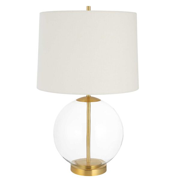 Monroe Gold and Clear Glass Sphere One-Light Table Lamp, image 3
