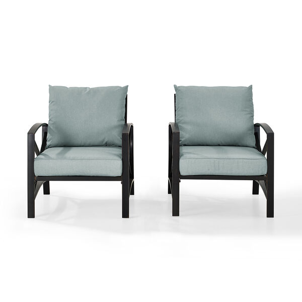 Kaplan 2 Piece Outdoor Seating Set With Mist Cushion -  Two Outdoor Chairs, image 2