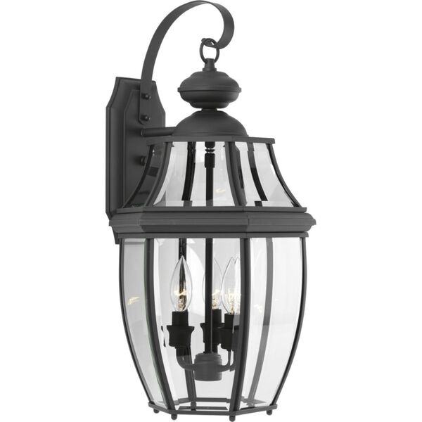 P6612-31: New Haven Black Three-Light Outdoor Wall Mount, image 1