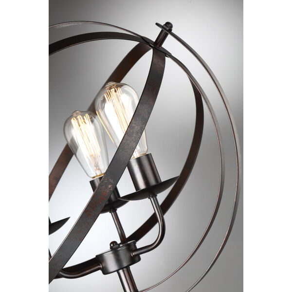 Orbiton Black Three-Light Floor Lamp, image 2