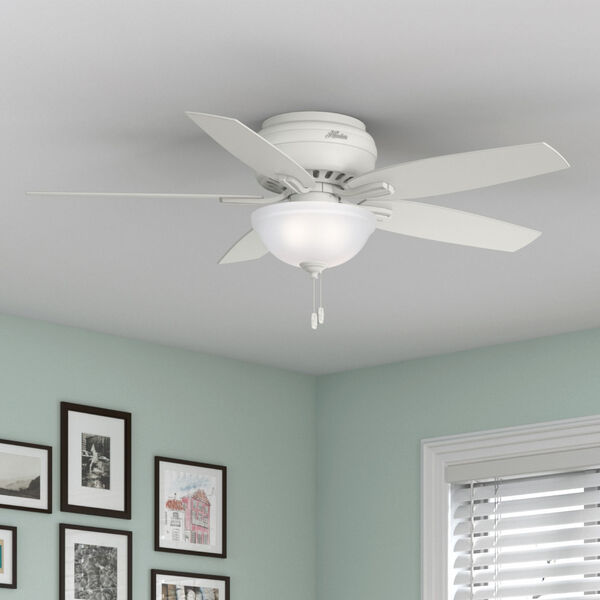 Newsome White 52-Inch Two-Light Fluorescent Ceiling Fan, image 9