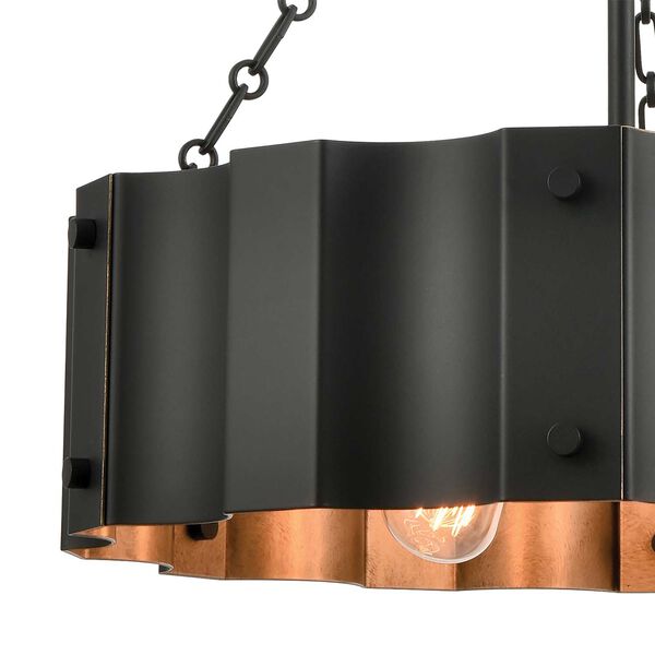 Clausten Black and Gold Four-Light Chandelier, image 3