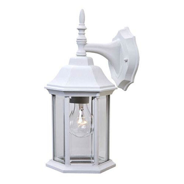 Craftsman 2 Textured White One-Light Outdoor Wall Mount, image 1