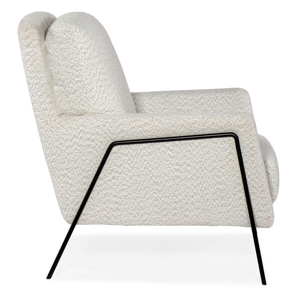Amette White and Black Metal Frame Club Chair, image 3
