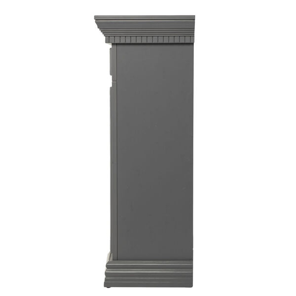 Dakesbury Gray Color Changing Fireplace with Faux Stone, image 6