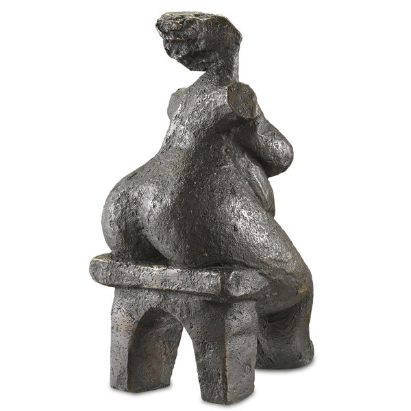 Bronze Lady Dreaming Figurine, image 4