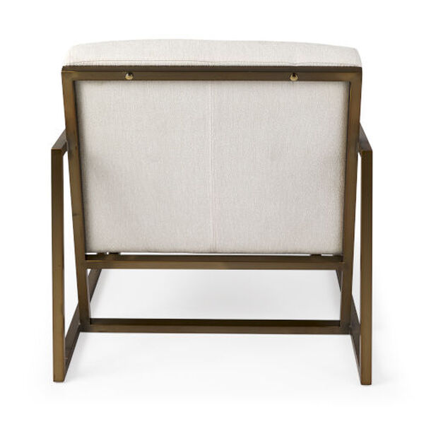 Armelle Cream and Gold Accent Chair, image 4