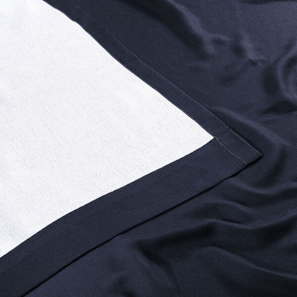 Ombre Blue Faux Linen Semi Sheer Single Panel Curtain 50 x 96, image 10