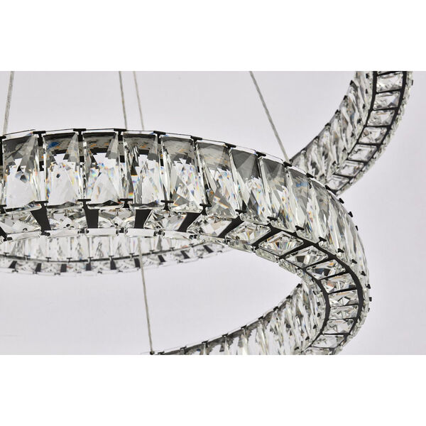 Monroe Black 32-Inch Integrated LED Double Ring Chandelier, image 5