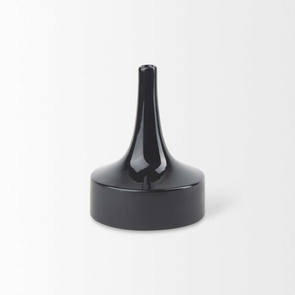 Burton Black Ceramic Jug Vase, image 2
