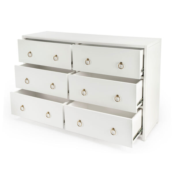 Lark White 6-Drawer Dresser, image 2