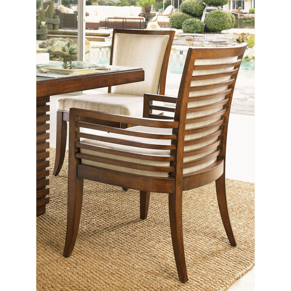 Ocean Club Brown and Ivory Kowloon Arm Chair, image 2