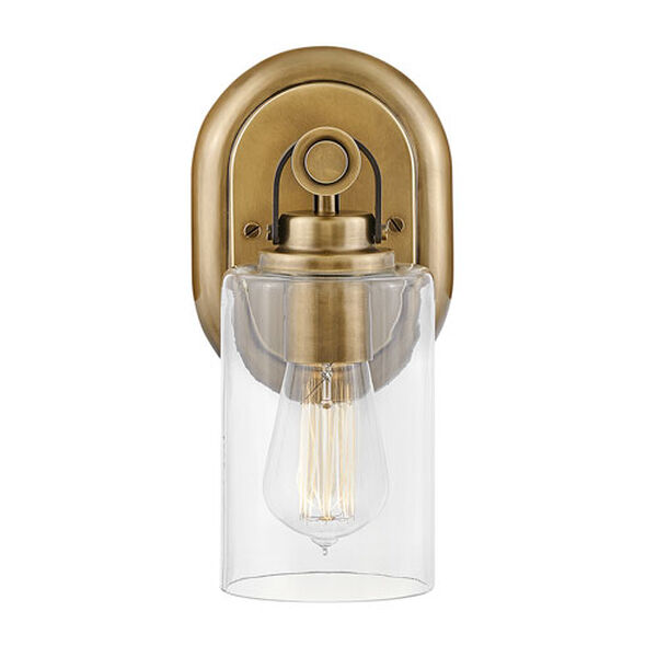 Halstead Heritage Brass One-Light Bath Vanity With Clear Glass, image 2