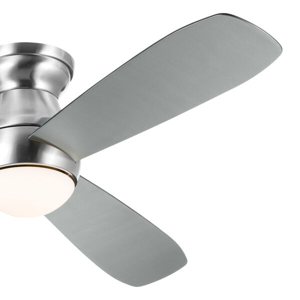 Brushed Stainless Steel Finish 54-Inch LED Bead Hugger Fan with Reversible Blades, image 4