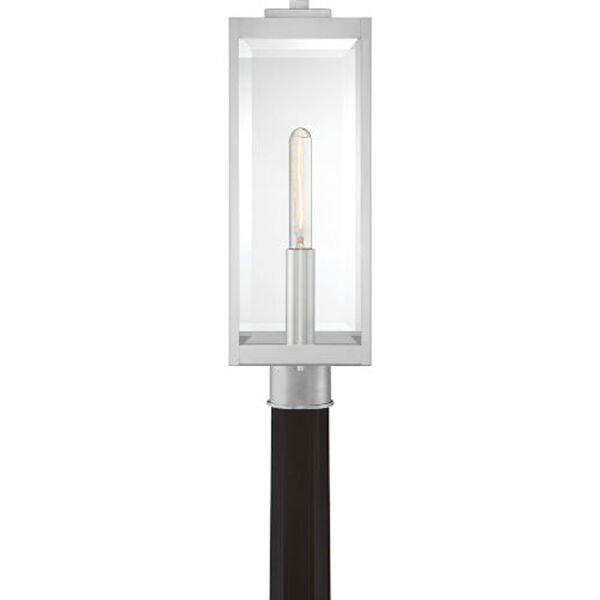Pax Stainless Steel One-Light Outdoor Post Lantern with Beveled Glass, image 3
