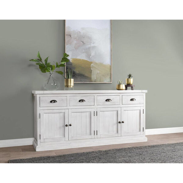 Quincy Nordic Ivory Sideboard with Four Doors and Drawers, image 2