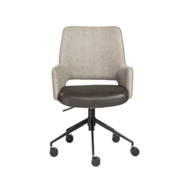 Emerson Light Gray and Dark Gray Leatherette Tilt Office Chair, image 1