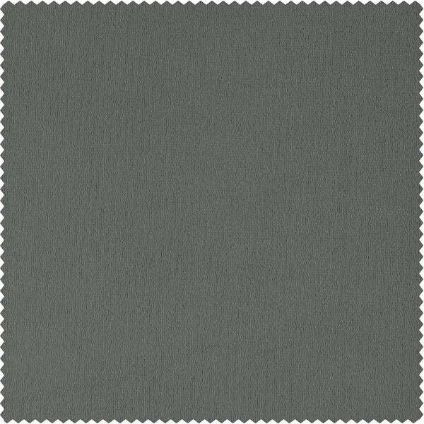 Signature Silver Grey Double Wide Velvet Blackout Pole Pocket Single Panel Curtain 100 x 84, image 8