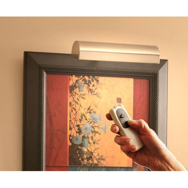 Slimline Satin Nickel 8 Inch Cordless LED Remote Control Picture Light, image 2
