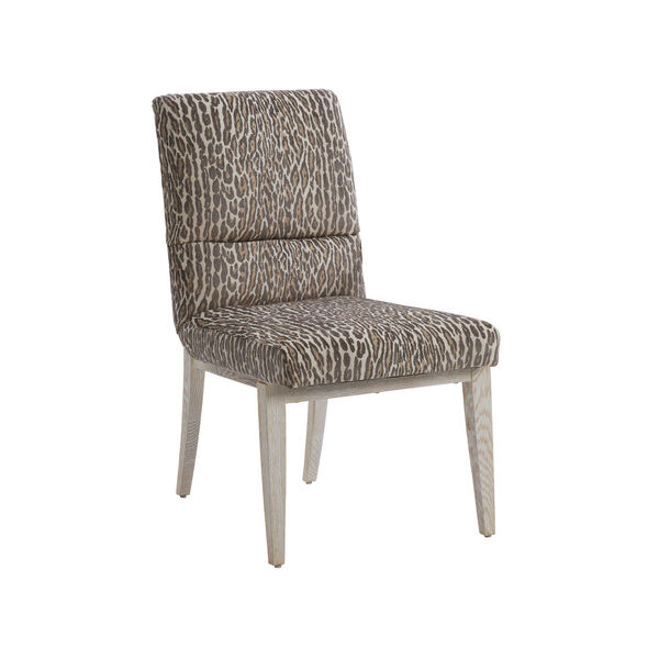 Carmel Brown and White Palmero Upholstered Side Chair, image 1