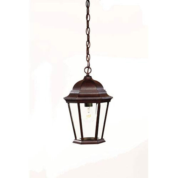 Richmond Burled Walnut One-Light Hanging Lantern, image 1