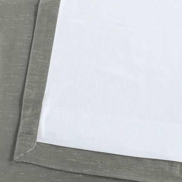Grey 108 x 50 In. Textured Faux Dupioni Silk Single Panel Curtain, image 6