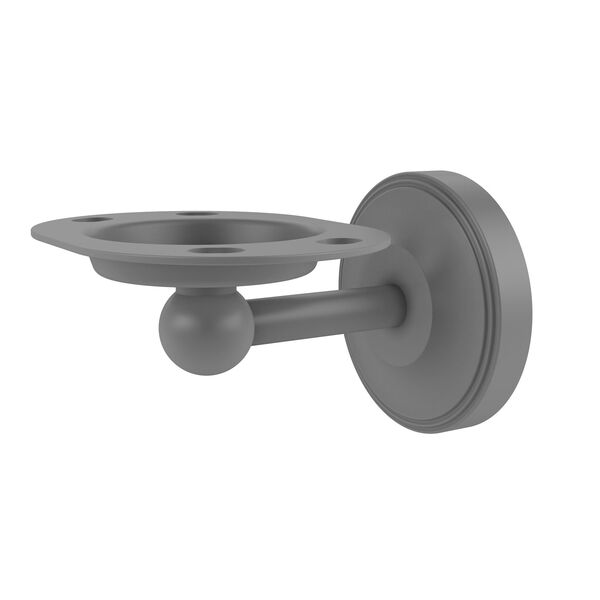 Regal Matte Gray Four-Inch Wall Mounted Soap Dish, image 1