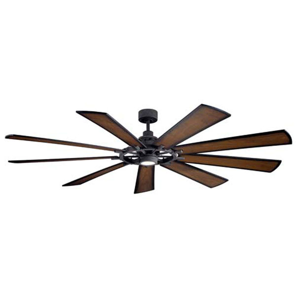 Gentry Distressed Black LED 85-Inch Ceiling Fan, image 2