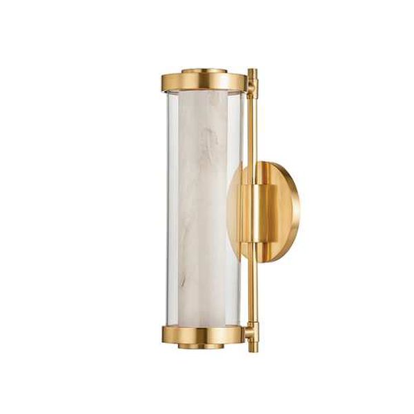 Caterina Vintage Brass Integrated LED Wall Sconce, image 1