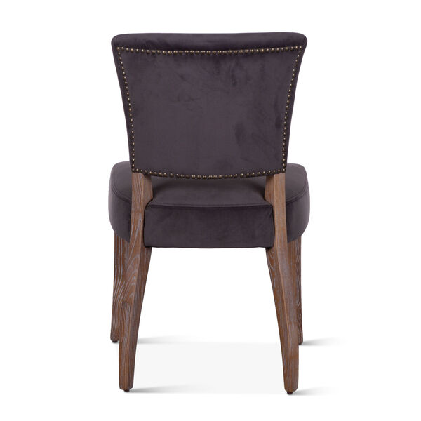 Portia Asphalt Gray and Whitewash Velvet Side Chair, Set of 2, image 4